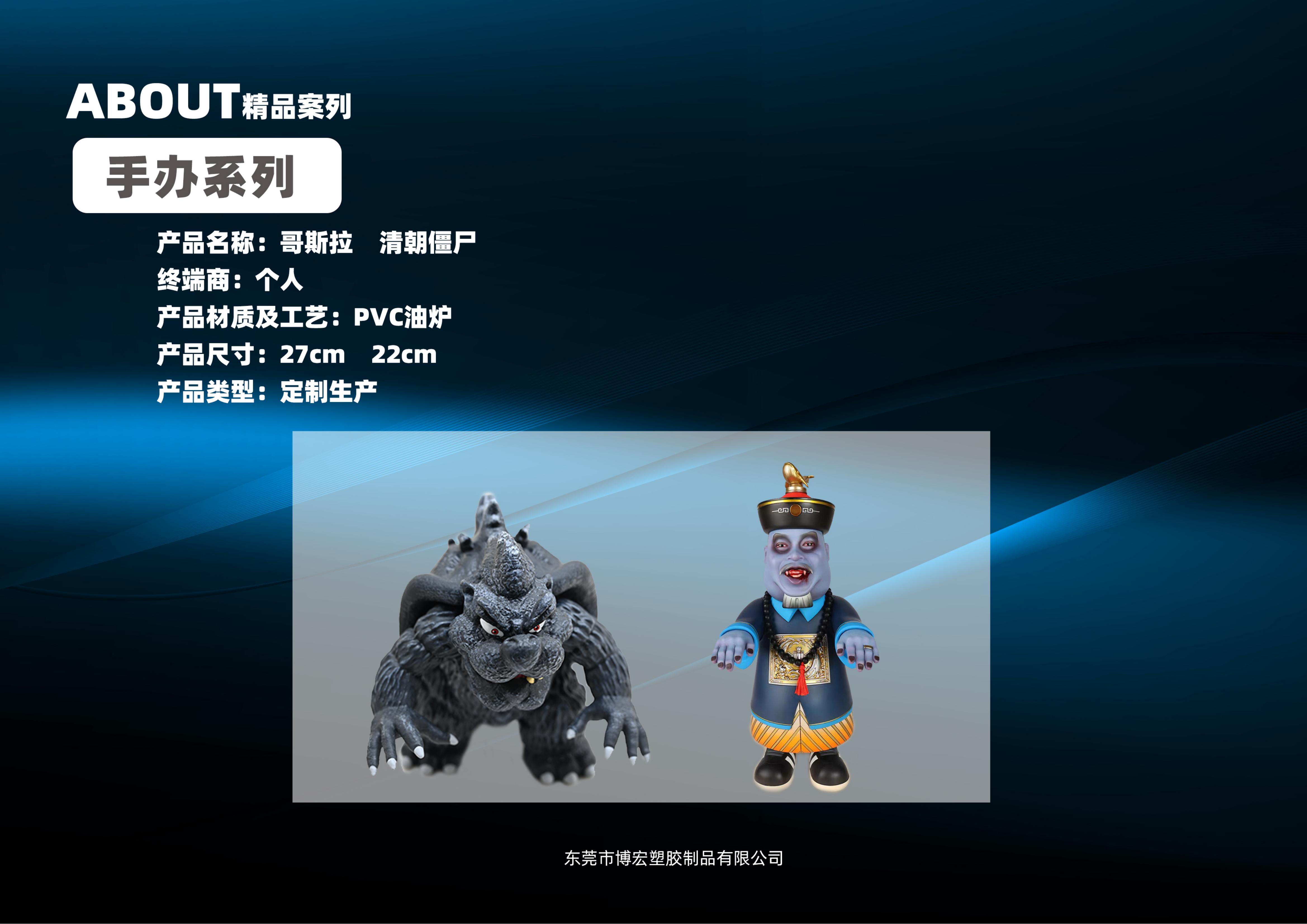 PVC Oil Stove Godzilla Qing Dynasty Zombie